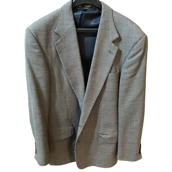 Oscar De La Renta Mens Sports Coat 44 Long Tailored 100% Wool - Picture 1 of 10